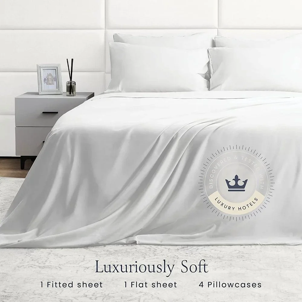 - New King Size Bed Sheets Set - 1800 TC Series 6 Piece Bedding Set - Picture 4 of 7